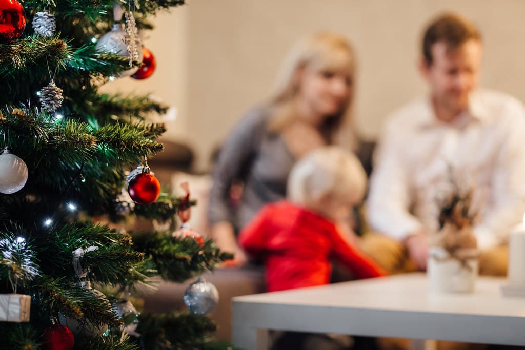 Festive ornament detail styled by Christmas decorators in Dubai